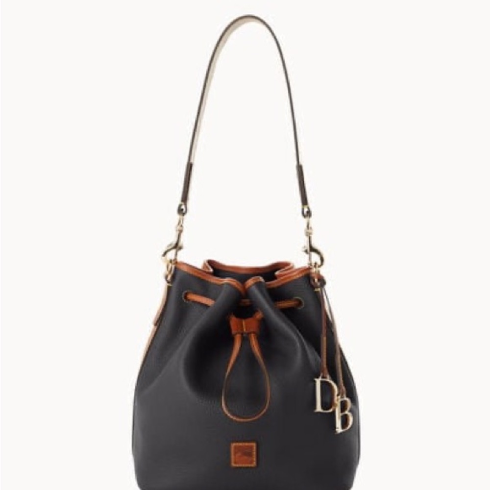 Dooney & Bourke Black and Brown Bucket Bag